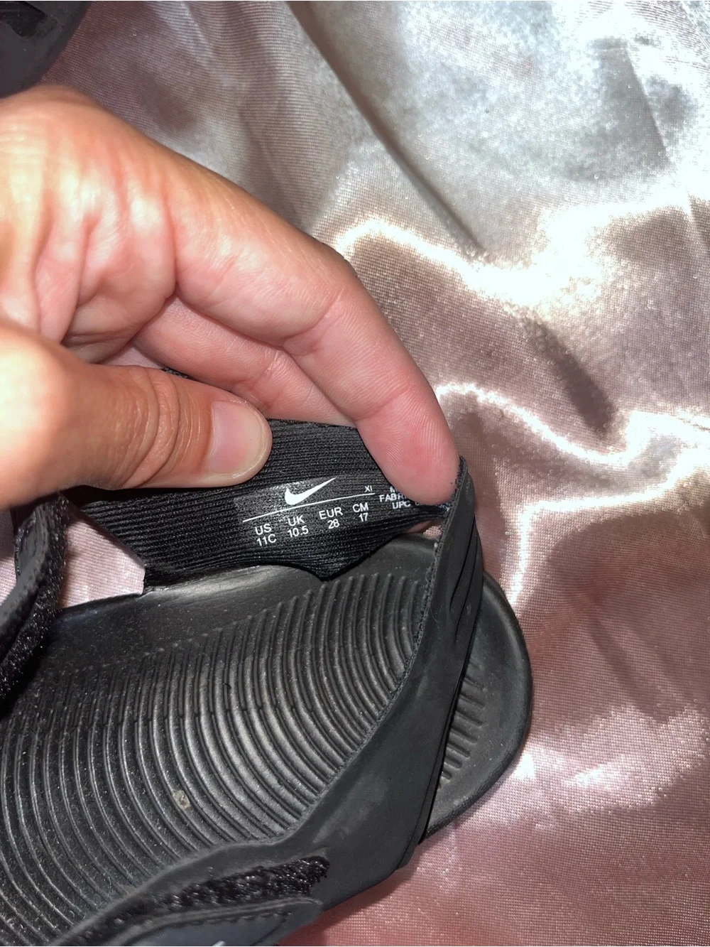 Nike Black Kids Slip-On Water Sandals